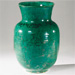 Vase, grüne Glasur mit Kupferhammerschlag-Punkten um 1934